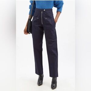Isabel Marant Etoile Phil Patch Pocket Utility Pant in Faded Night Purple Size 4